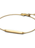 Pandora Moments 14K Engravable Bar Gold-Plated Chain Bracelet Size 18