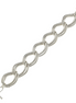 Susan Shaw Silver Textured Double Link Chain Bracelet