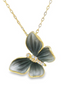 Afarin 18K Yellow Gold And Diamond ButterFly Pendant Necklace