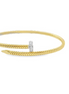 18K Yellow Gold And 0.13 CTW Diamond Fashion Nail Wrap Bracelet