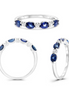 14K White Gold Sapphire & Diamond Fashion Band