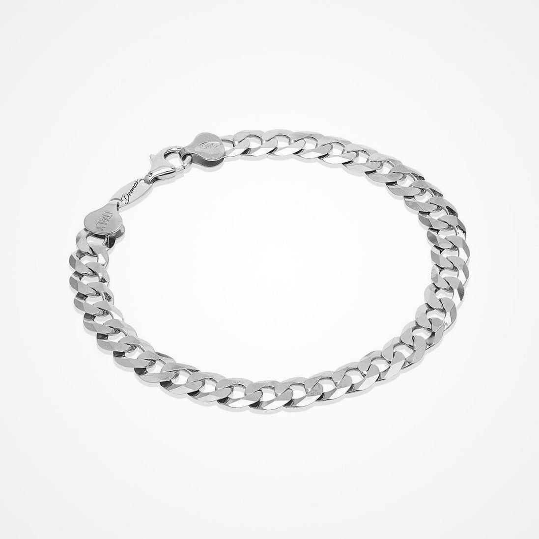 Desmos Men's Sterling Silver Grumetta Flat Bracelet 8'