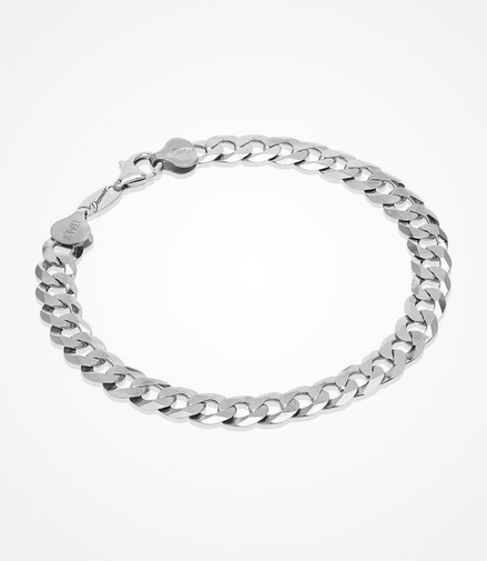 Desmos Men's Sterling Silver Grumetta Flat Bracelet 8'