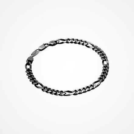 Desmos Men's Vintage Miami Figaro Chain Bracelet 8"