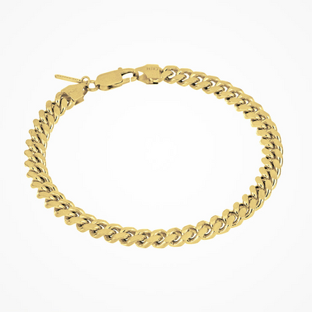 Desmos Men's 18K Gold Plated Bombe Bracelet 8"