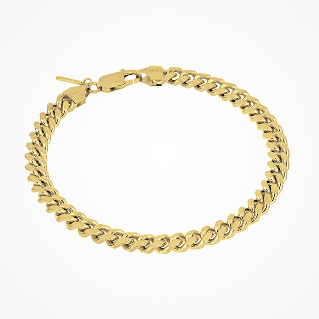 Desmos Men's 18K Gold Plated Bombe Bracelet 8"