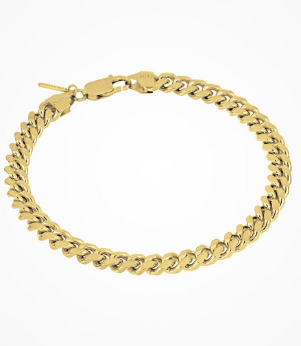 Desmos Men's 18K Gold Plated Bombe Bracelet 8"