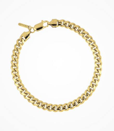 Desmos Men's 18K Gold Plated Bombe Bracelet 8"