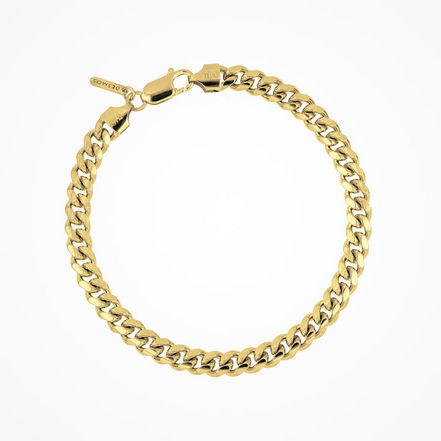 Desmos Men's 18K Gold Plated Bombe Bracelet 8"