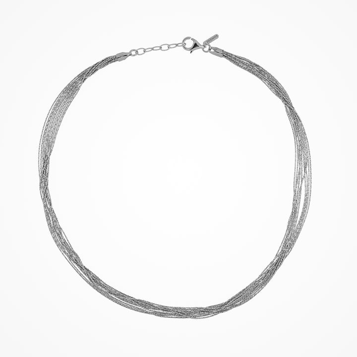 Desmos Rhodium Plated Spark Necklace
