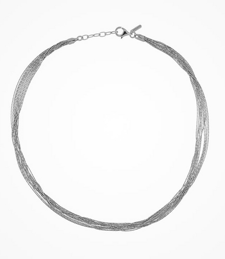 Desmos Rhodium Plated Spark Necklace