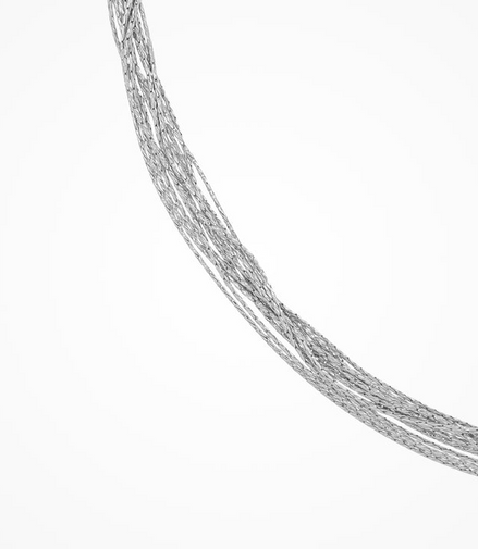 Desmos Rhodium Plated Spark Necklace