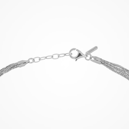 Desmos Rhodium Plated Spark Necklace