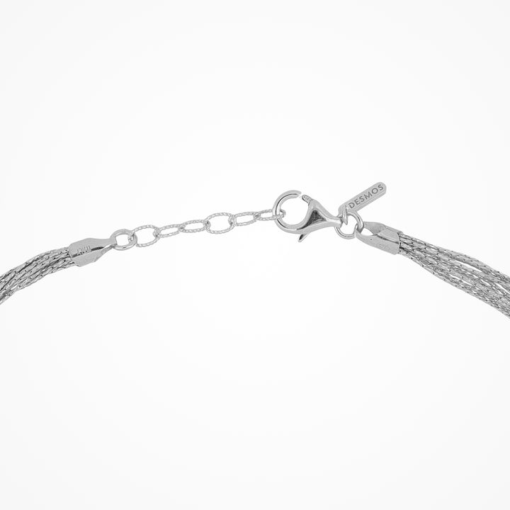 Desmos Rhodium Plated Spark Necklace