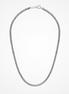 Desmos Men's Rhodium Plated Venetian Box Chain 22"