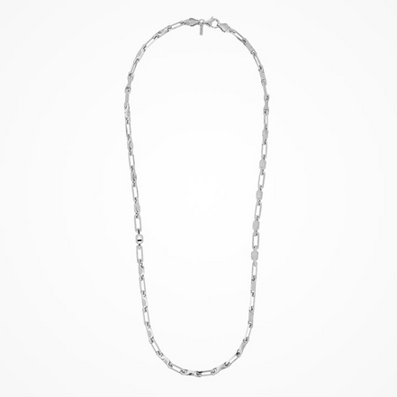 Desmos Mens Rhodium Plated Max Necklace 22"