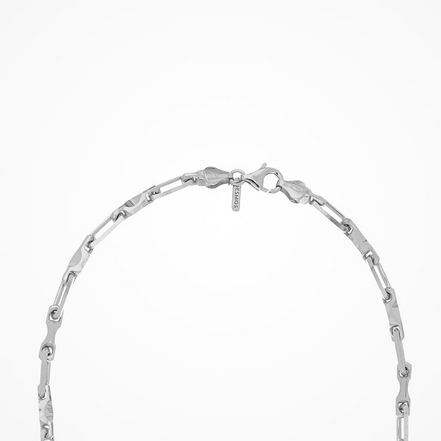 Desmos Mens Rhodium Plated Max Necklace 22"