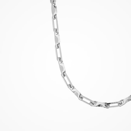 Desmos Mens Rhodium Plated Max Necklace 22"