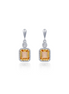 Lafonn 1.82 CTW Simulated Diamond and Yellow Topaz November Birthstone Dangle Earrings