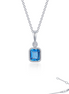 Lafonn 0.88 CTW Simulated Diamond and Blue Topaz December Birthstone Necklace