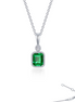 Lafonn 0.91 CTW Simulated Diamond and Emerald May Birthstone Necklace