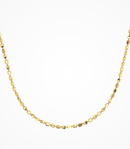 Desmos 18K Yellow Gold Design Mirror Necklace 18"