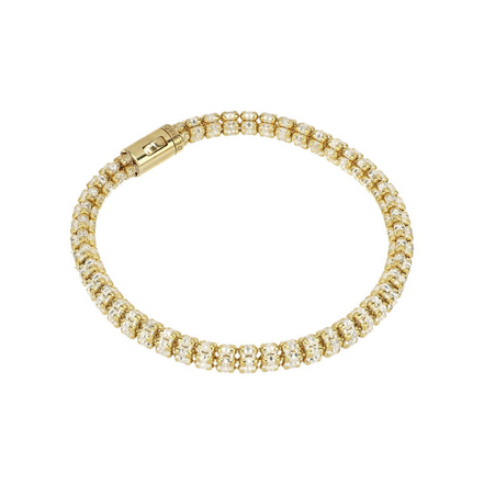 Desmos Two Tone Infinity Round 5 Row Bracelet 7"