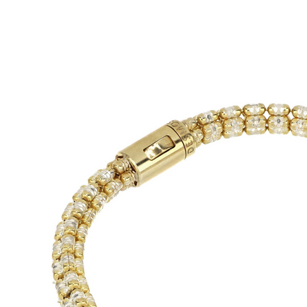 Desmos Two Tone Infinity Round 5 Row Bracelet 7"