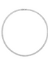 Desmos Rhodium Plated Infinity Round 5 Row Necklace 18"