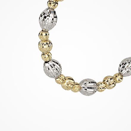 Desmos Two Tone Crystal Bloom 40" Hoop Earrings