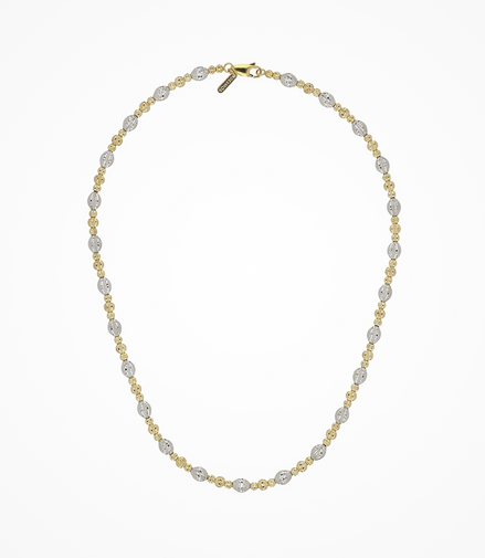 Desmos Two Tone Crystal Bloom Necklace 18"