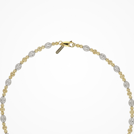 Desmos Two Tone Crystal Bloom Necklace 18"