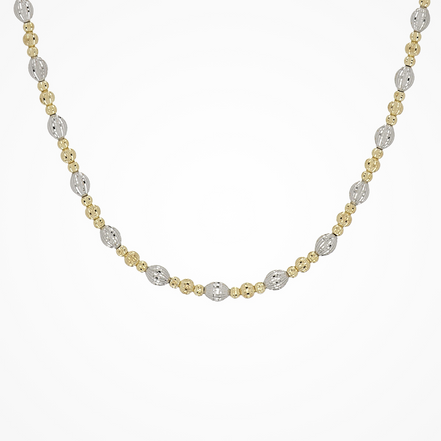 Desmos Two Tone Crystal Bloom Necklace 18"