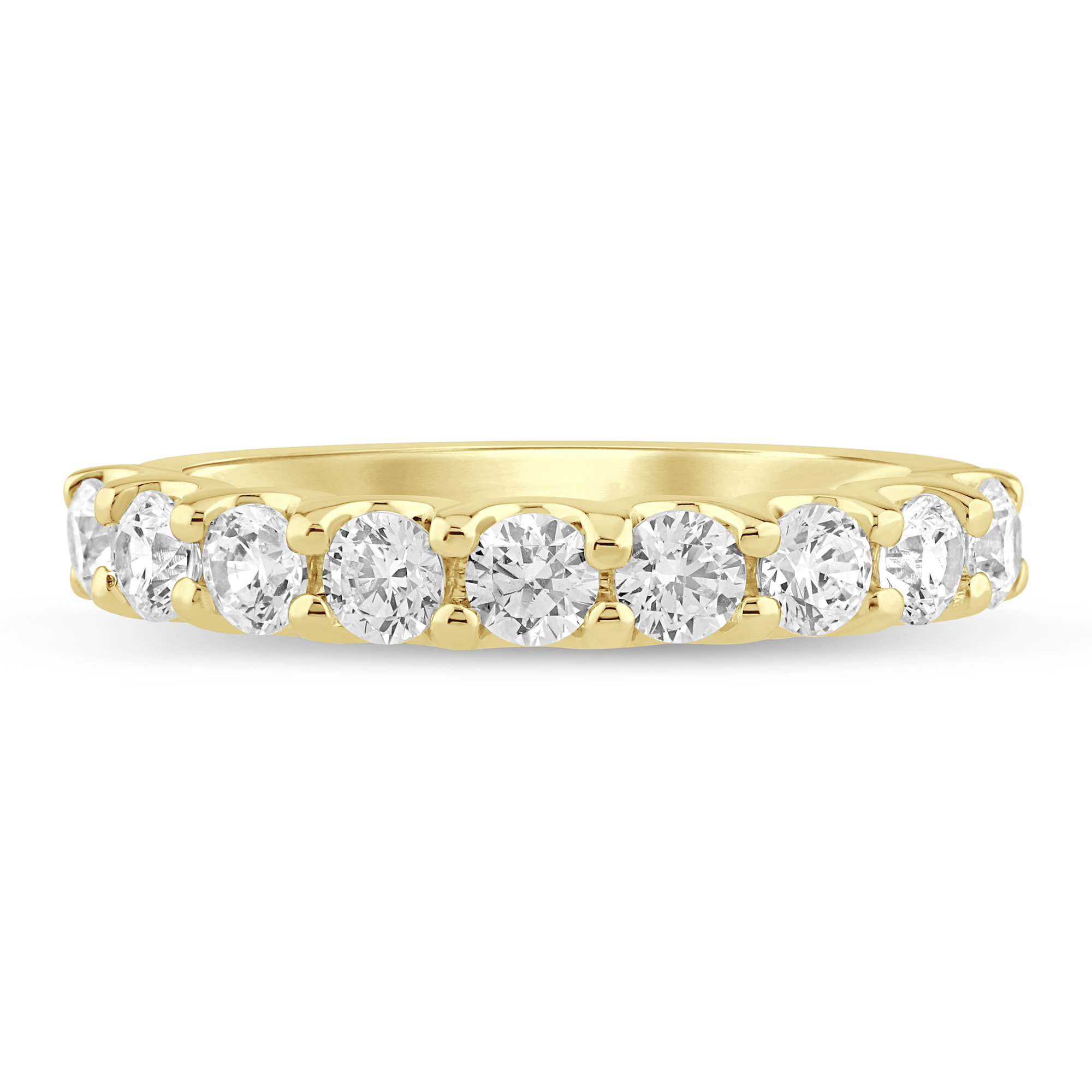 14K Yellow Gold 1 CTW Lab Grown Diamond Half Eternity Band