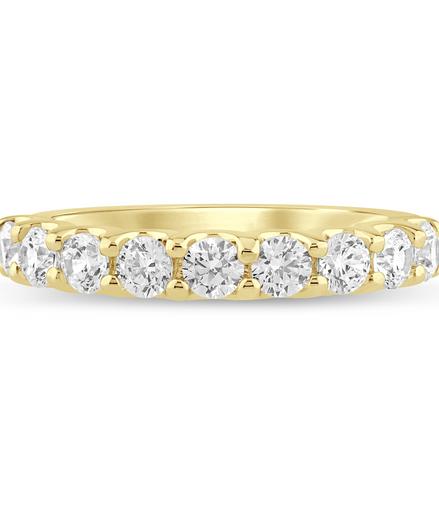14K Yellow Gold 1 CTW Lab Grown Diamond Half Eternity Band