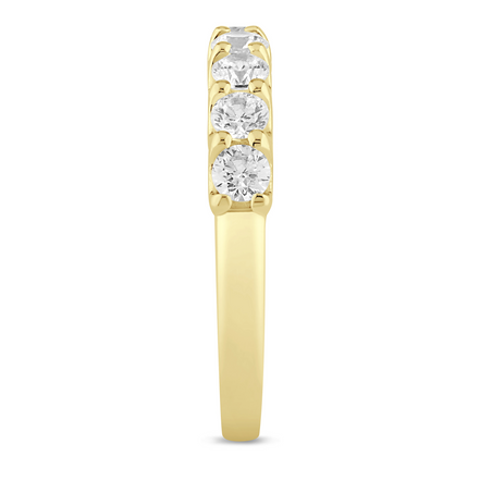 14K Yellow Gold 1 CTW Lab Grown Diamond Half Eternity Band