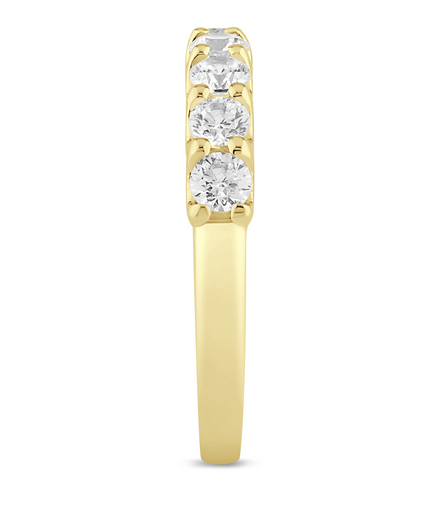 14K Yellow Gold 1 CTW Lab Grown Diamond Half Eternity Band