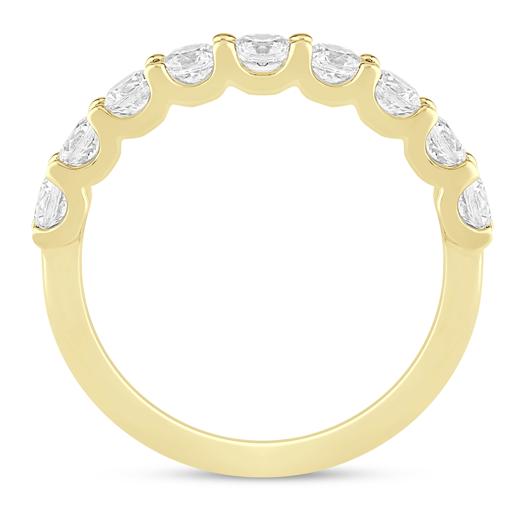 14K Yellow Gold 1 CTW Lab Grown Diamond Half Eternity Band