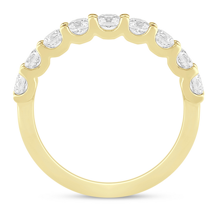 14K Yellow Gold 1 CTW Lab Grown Diamond Half Eternity Band