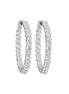 14K White Gold 2 CTW Lab Grown Diamond Inside/Out Hoop Earrings