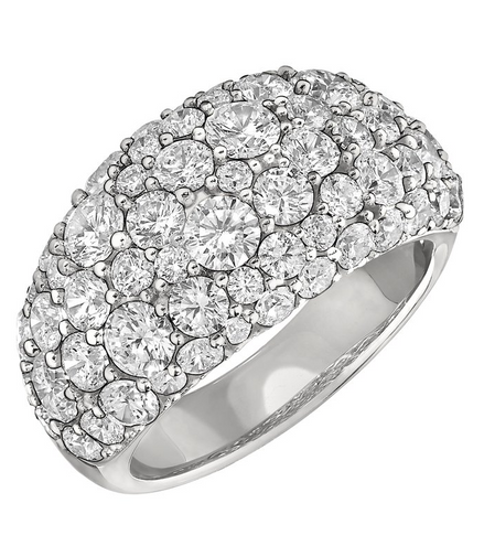 14K White Gold 4 CTW Lab Grown Diamond Fashion Ring