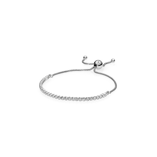 Pandora Sparkling Slider Tennis Bracelet Size 1