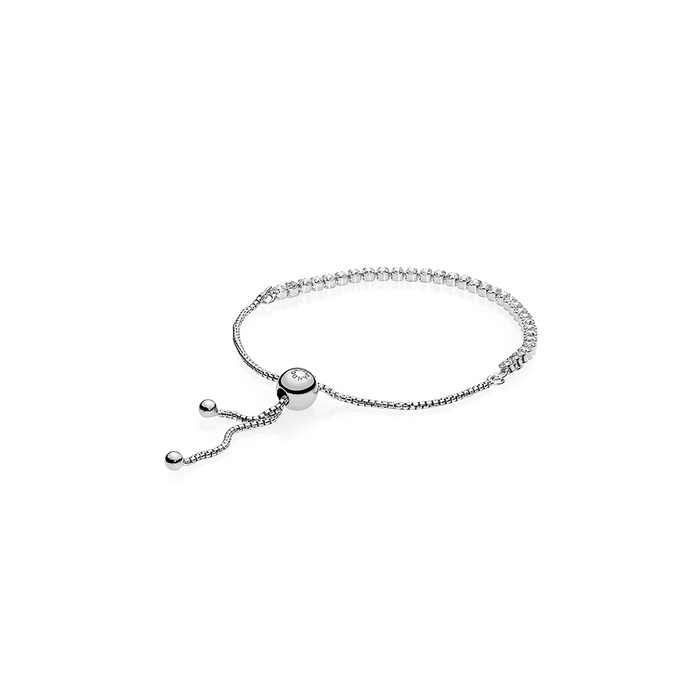 Pandora Sparkling Slider Tennis Bracelet Size 1