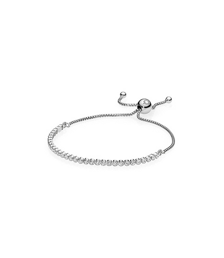 Pandora Sparkling Slider Tennis Bracelet Size 2