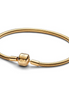 Pandora Gold-Plated Barrel Clasp Snake Chain Bracelet Size 16