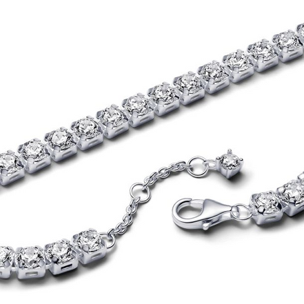 Pandora Sparkling Bold Tennis Bracelet Size 16