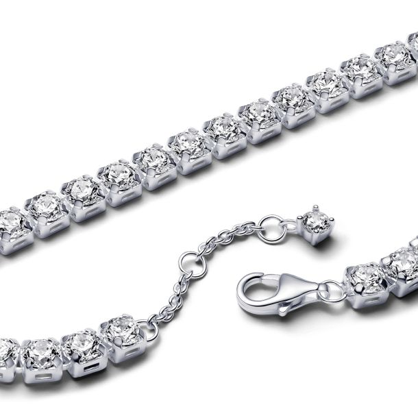 Pandora Sparkling Bold Tennis Bracelet Size 16
