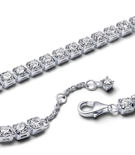 Pandora Sparkling Bold Tennis Bracelet Size 16