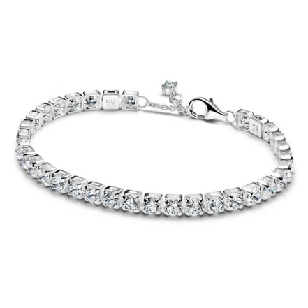 Pandora Sparkling Bold Tennis Bracelet Size 18