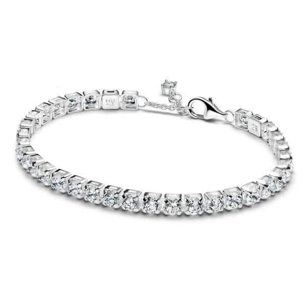 Pandora Sparkling Bold Tennis Bracelet Size 18